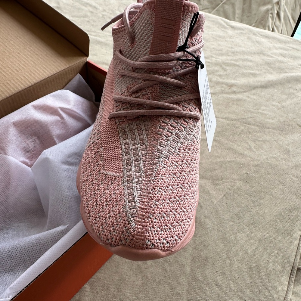 Modern Pink Knit Athletic Sneakers